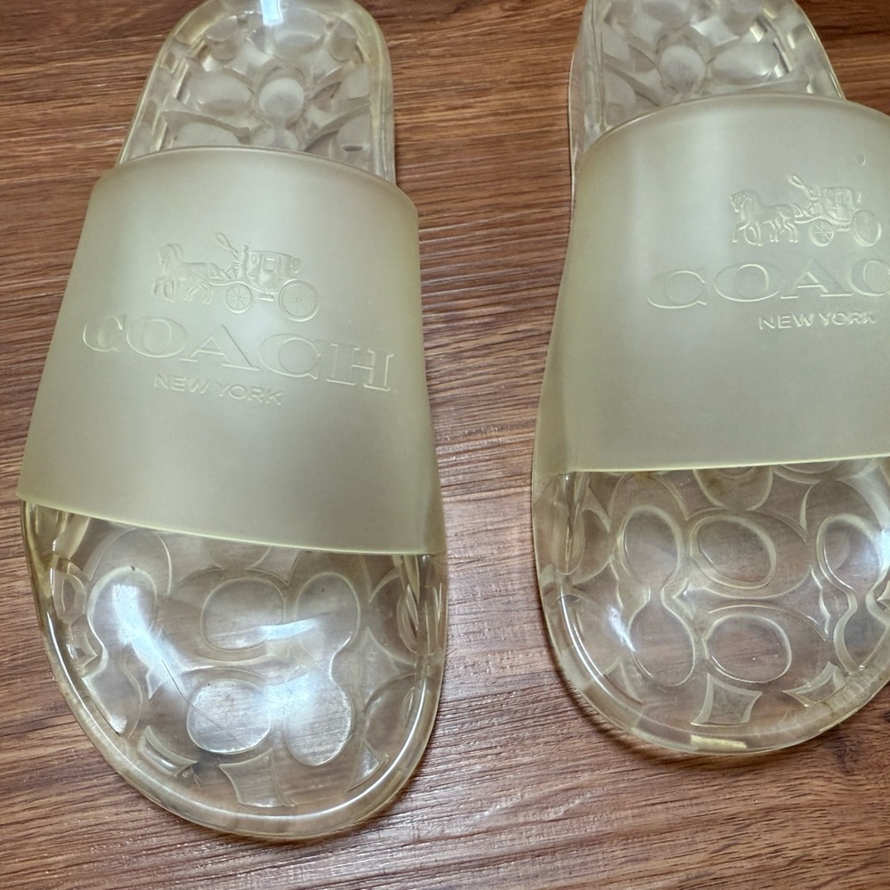 Coach Ulyssa Clear Rubber Slides